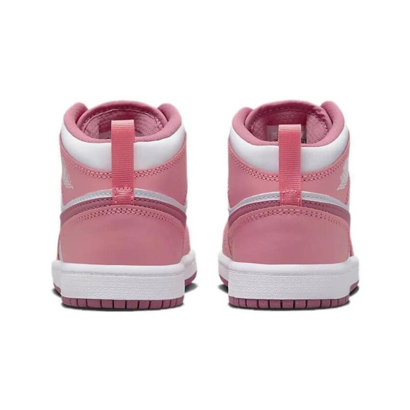 Little Kids Jordan 1 Mid Coral Chalk/Desert Berry-White (Dq8424 616)