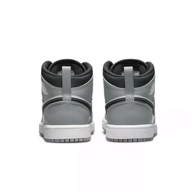 Little Kids Jordan 1 Mid Lt Smoke Grey/White-Anthracite (640734 078)