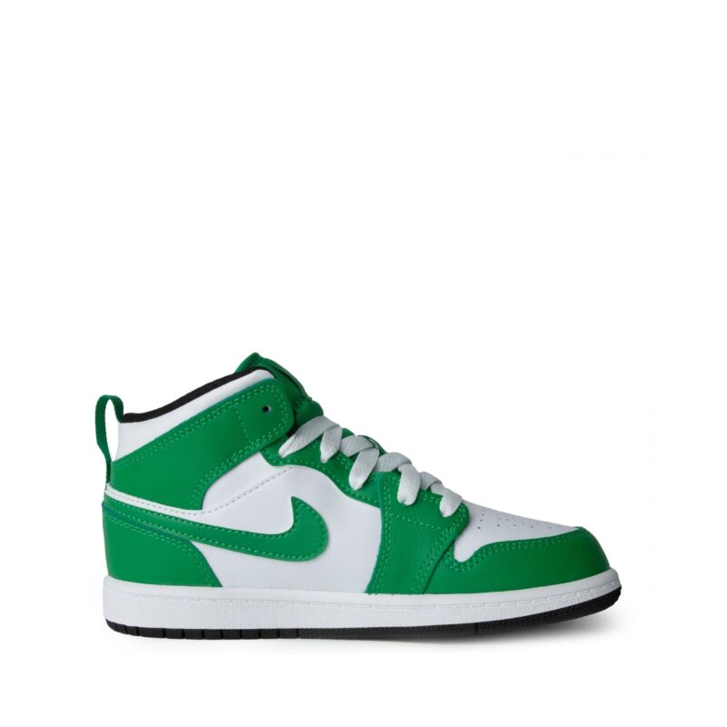 Little Kids Jordan 1 Mid Lucky Green/Black-White (Dq8424 301)