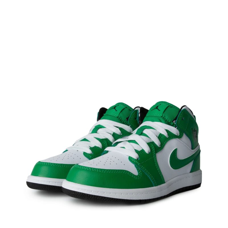 Little Kids Jordan 1 Mid Lucky Green/Black-White (Dq8424 301)