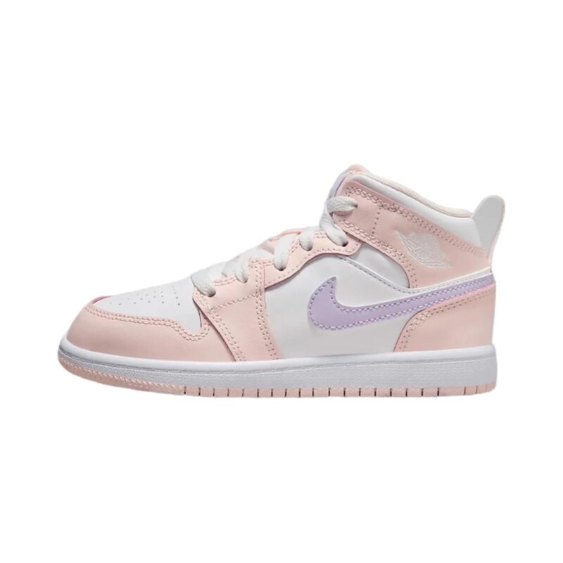 Little Kids Jordan 1 Mid Pink Wash/Violet Frost-White (Fd8781 601)