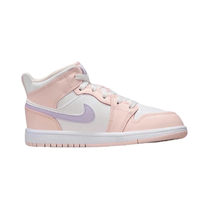 Little Kids Jordan 1 Mid Pink Wash/Violet Frost-White (Fd8781 601)