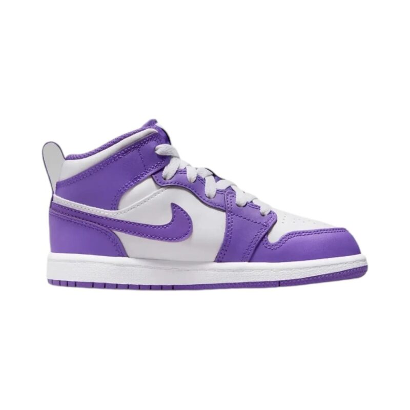 Little Kids Jordan 1 Mid Purple Venom/White (Dq8424 511)