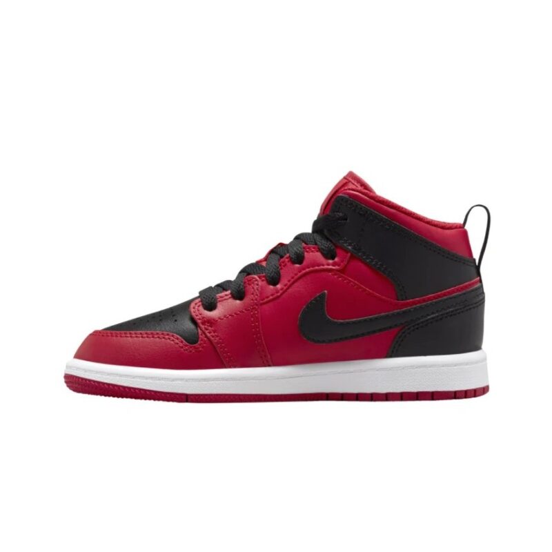 Little Kids Jordan 1 Mid Reverse Bred Gym Red/Black-White (640734 660)