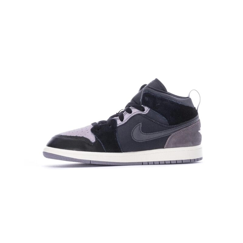 Little Kids Jordan 1 Mid Se Craft Black/Cement Grey-Lt Graphite (Dv0436 001)