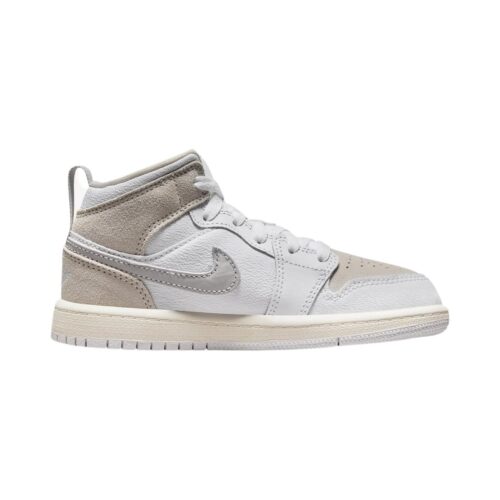 Little Kids Jordan 1 Mid Se Craft Wht/Lt Orewood Brn-Grey (Fb9141 120)