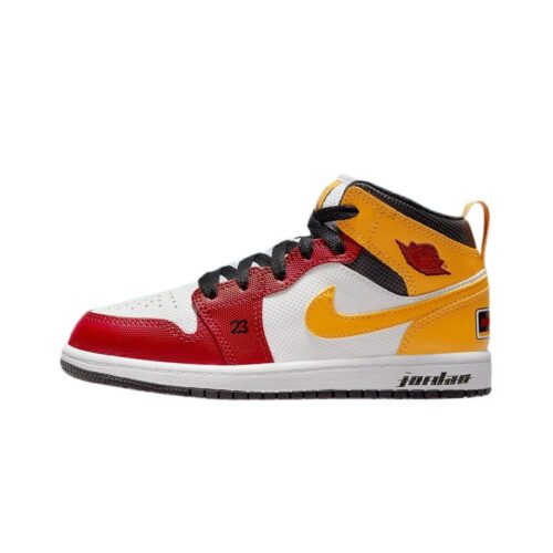 Little Kids Jordan 1 Mid Se Motorsport Black/Univ Gold-Gym Red (Dj0337 067)