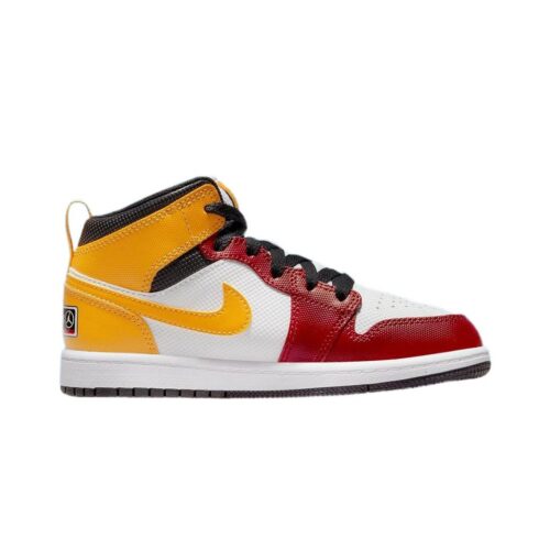 Little Kids Jordan 1 Mid Se Motorsport Black/Univ Gold-Gym Red (Dj0337 067)