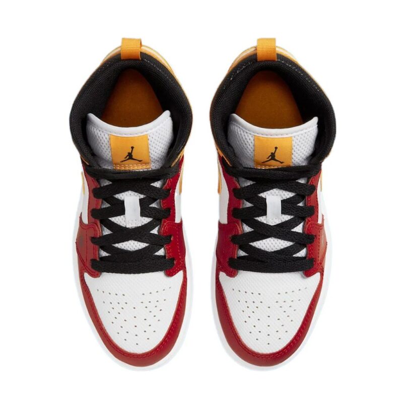 Little Kids Jordan 1 Mid Se Motorsport Black/Univ Gold-Gym Red (Dj0337 067)