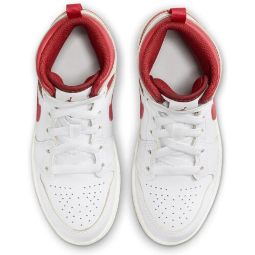 Little Kids Jordan 1 Mid Se White/Lobster-Dune Red-Sail (Fj3467 160)