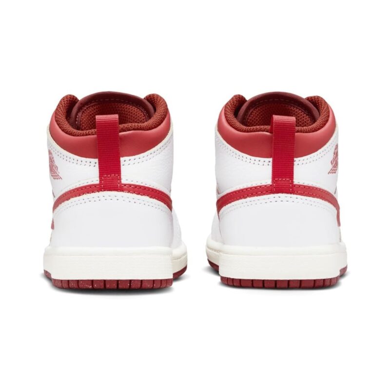 Little Kids Jordan 1 Mid Se White/Lobster-Dune Red-Sail (Fj3467 160)