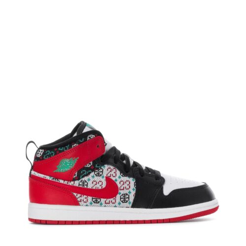 Little Kids Jordan 1 Mid Se White/University Red-Black (Dm1210 150)