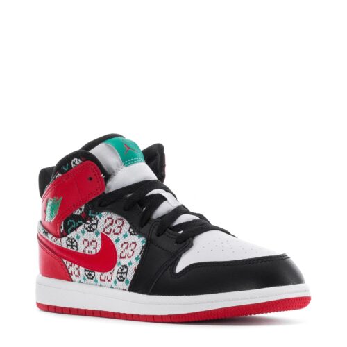 Little Kids Jordan 1 Mid Se White/University Red-Black (Dm1210 150)