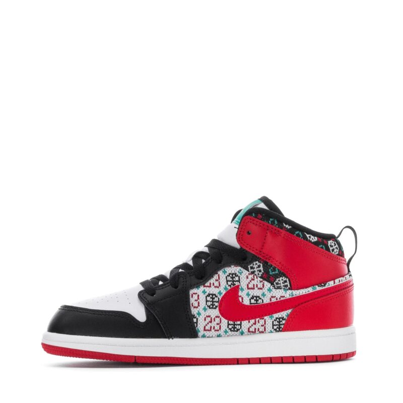 Little Kids Jordan 1 Mid Se White/University Red-Black (Dm1210 150)