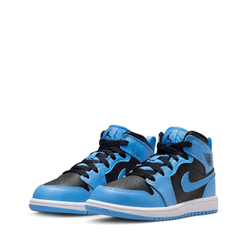 Little Kids Jordan 1 Mid University Blue/Black-White (Dq8424 401)