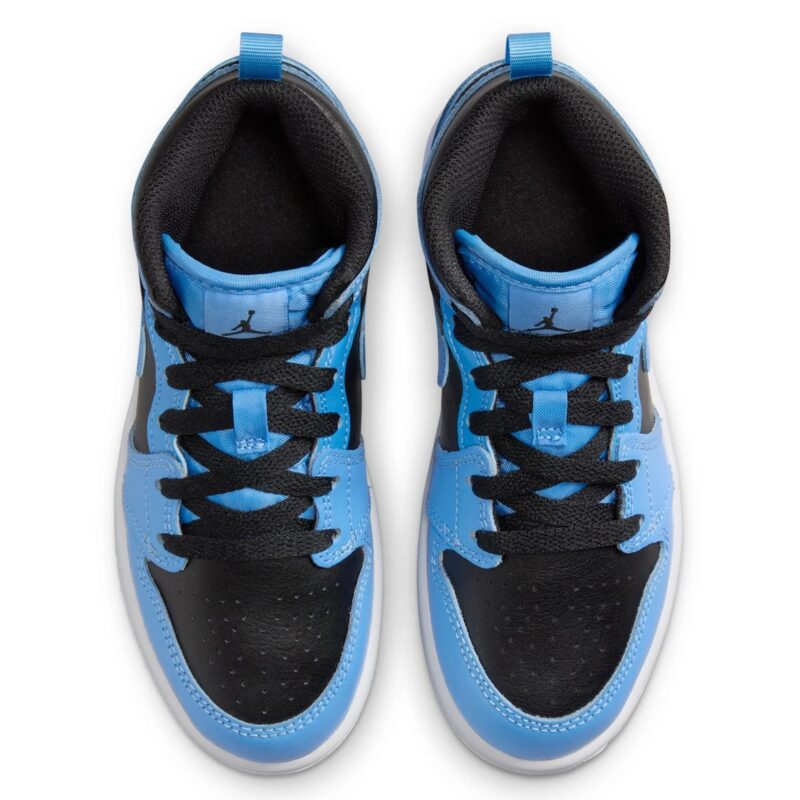 Little Kids Jordan 1 Mid University Blue/Black-White (Dq8424 401)