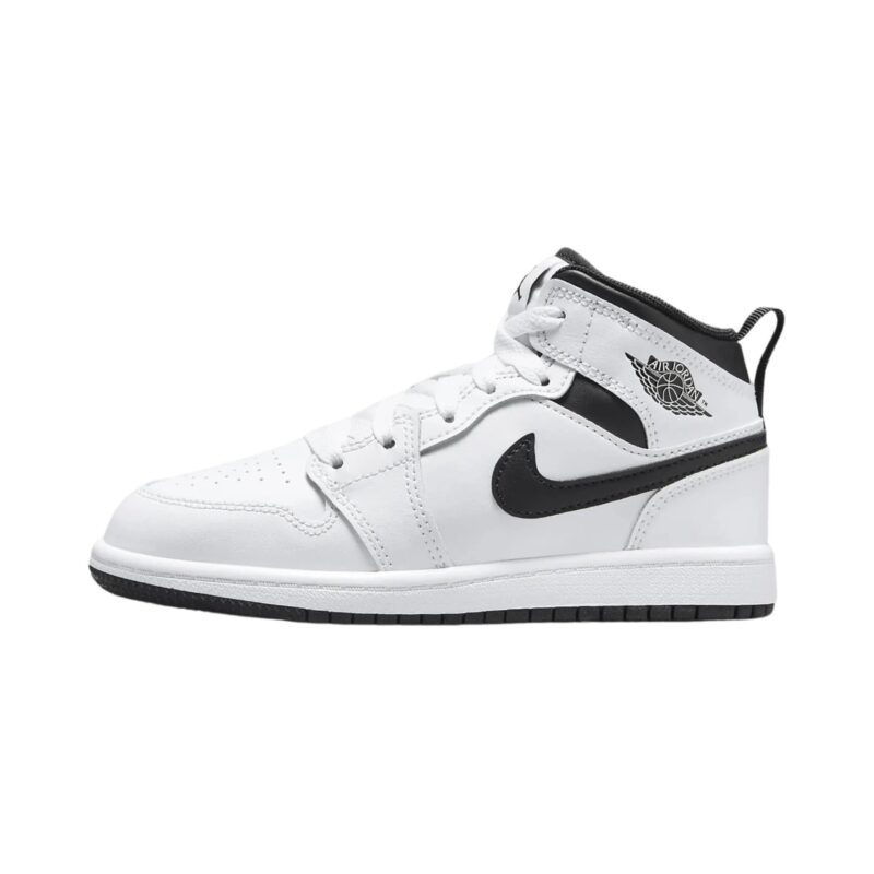 Little Kids Jordan 1 Mid White/Black-White-Black (Dq8424 132)