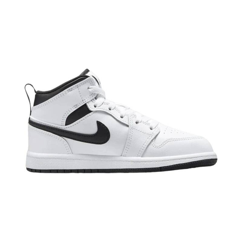 Little Kids Jordan 1 Mid White/Black-White-Black (Dq8424 132)