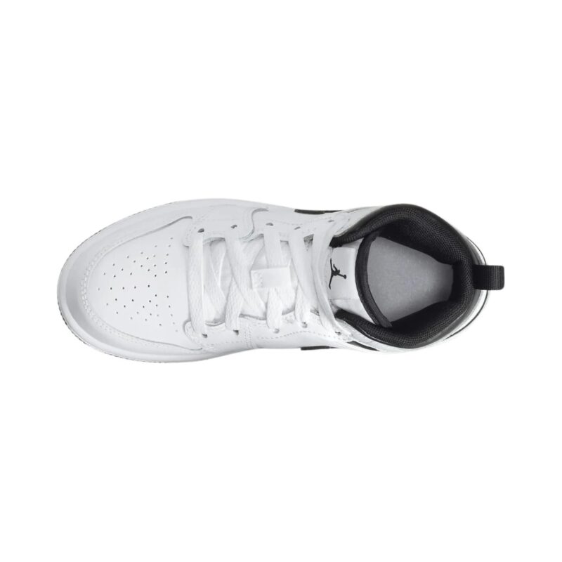 Little Kids Jordan 1 Mid White/Black-White-Black (Dq8424 132)