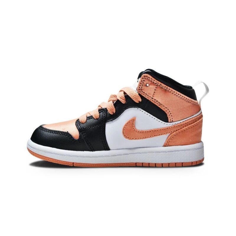 Little Kids Jordan 1 Mid White/Lt Madder Root-Black (Dm9078 108)