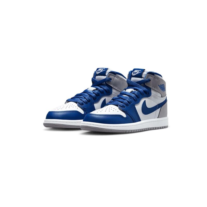 Little Kids Jordan 1 Retro High Og True Blue/White-Cement Grey (Fd1412 410)