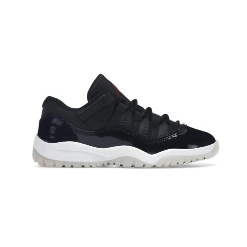 Little Kids Jordan 11 Retro Low 72-10 Black/Gym Red-White-Sail (505835 001)