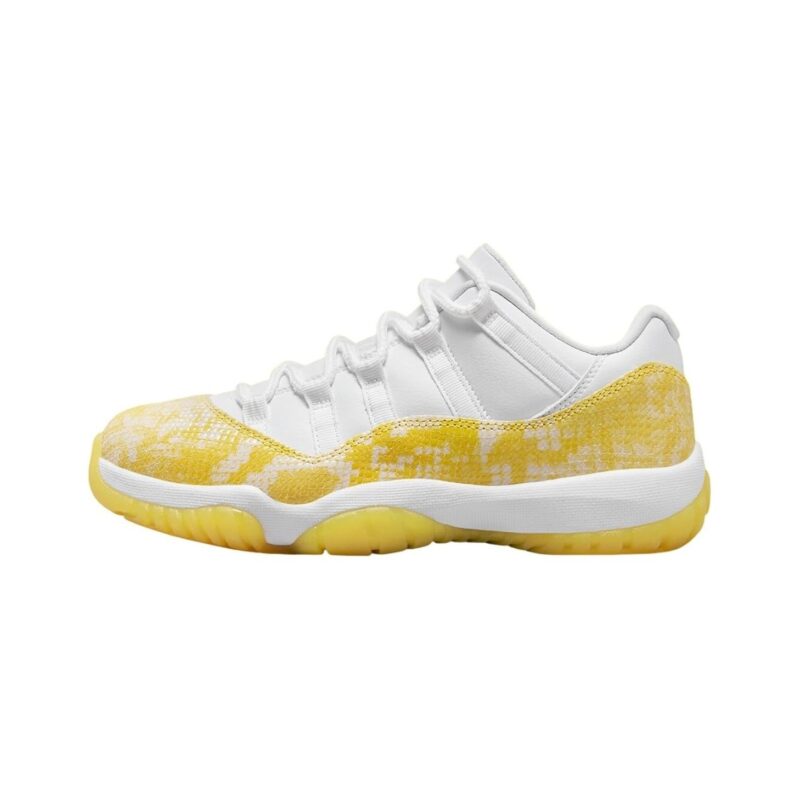 Little Kids Jordan 11 Retro Low Yellow Snakeskin Wit/Tour Ylw (580522 107)