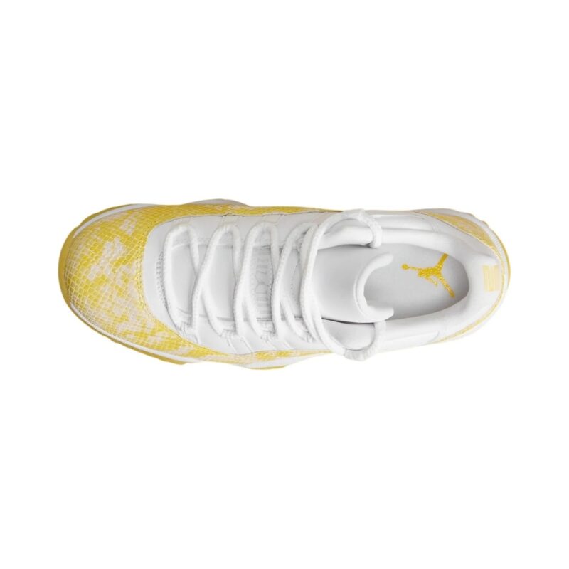 Little Kids Jordan 11 Retro Low Yellow Snakeskin Wit/Tour Ylw (580522 107)