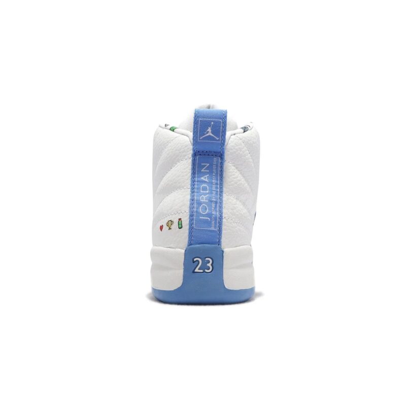 Little Kids Jordan 12 Retro Emoji White/University Blue (Dq4366 114)