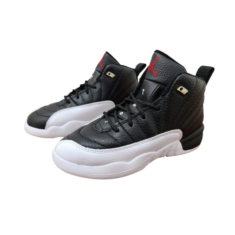 Little Kids Jordan 12 Retro Playoffs Black/Varsity Red-White (151186 006)