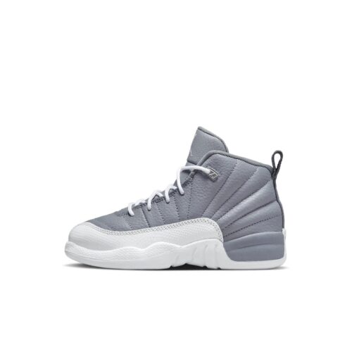 Little Kids Jordan 12 Retro Stealth Stealth/White-Cool Grey (151186 015)