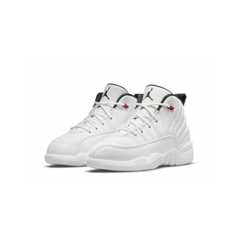 Little Kids Jordan 12 Retro Twist White/Black-University Red (151186 106)