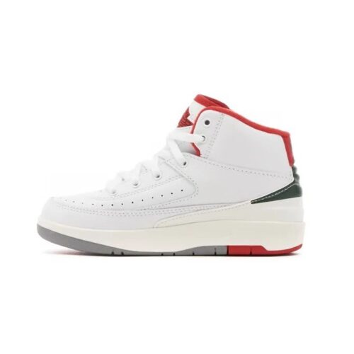 Little Kids Jordan 2 Retro Origins White/Fire Red-Fir-Sail (Dq8564 101)