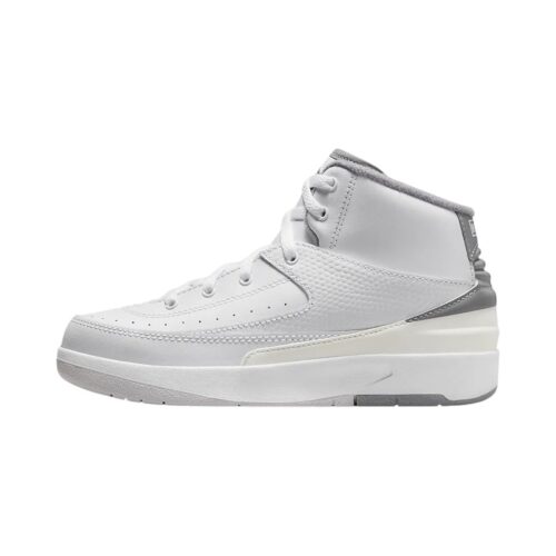 Little Kids Jordan 2 Retro White/Cement Grey-Sail-Black (Dq8564 100)