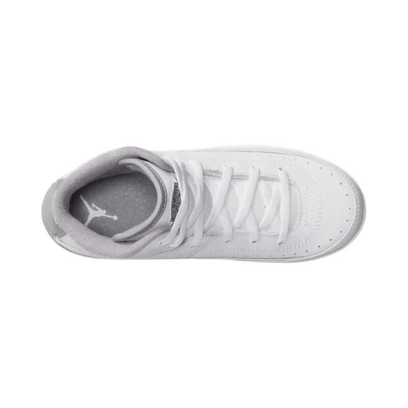 Little Kids Jordan 2 Retro White/Cement Grey-Sail-Black (Dq8564 100)