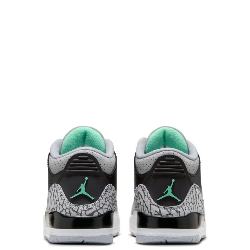 Little Kids Jordan 3 Retro Black/Green Glow-Wolf Grey (Dm0966 031)