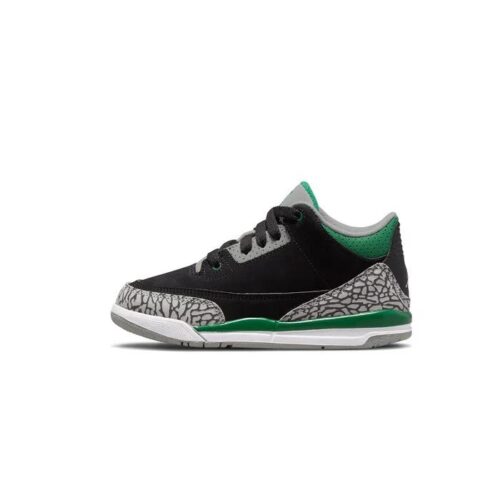 Little Kids Jordan 3 Retro Pine Green Blk/Pine Grn-Slvr-Wht (429487 030)