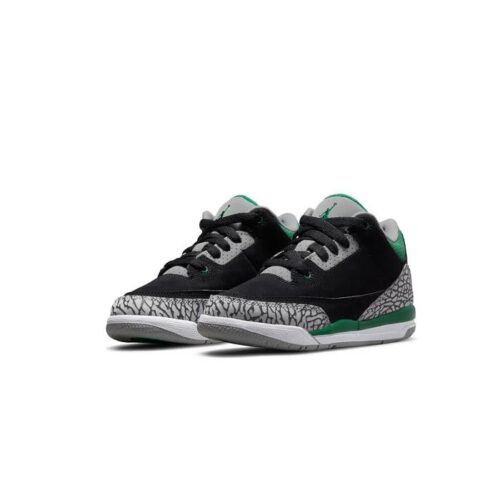 Little Kids Jordan 3 Retro Pine Green Blk/Pine Grn-Slvr-Wht (429487 030)