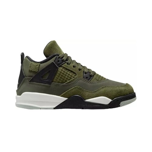 Little Kids Jordan 4 Retro Se Craft Mdm Olive/Pale Vanilla (Fb9929 200)