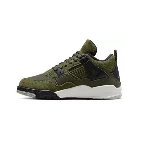 Little Kids Jordan 4 Retro Se Craft Mdm Olive/Pale Vanilla (Fb9929 200)