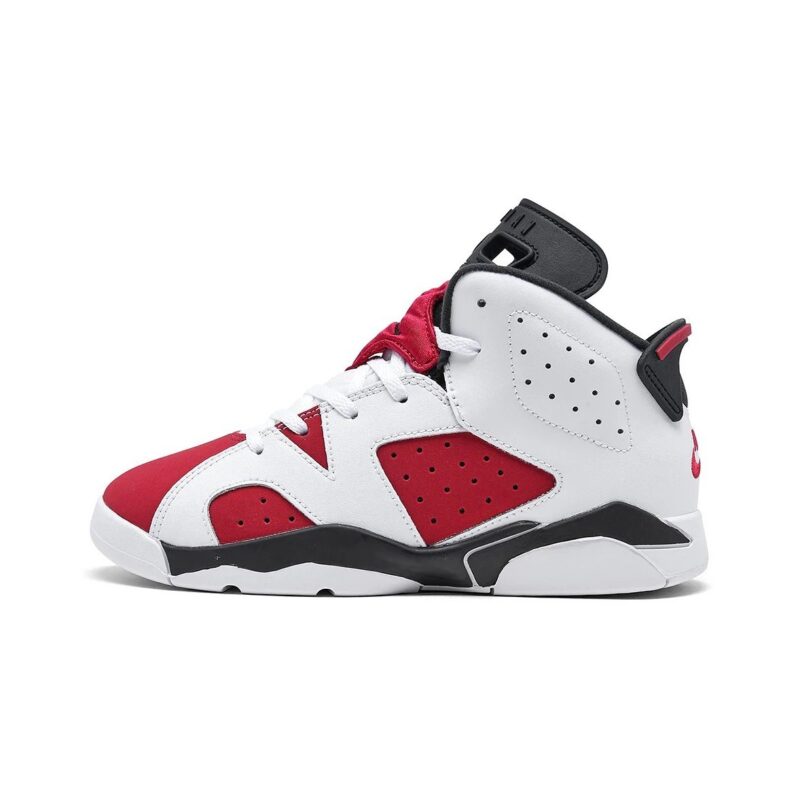 Little Kids Jordan 6 Retro Carmine White/Carmine-Black (384666 106)