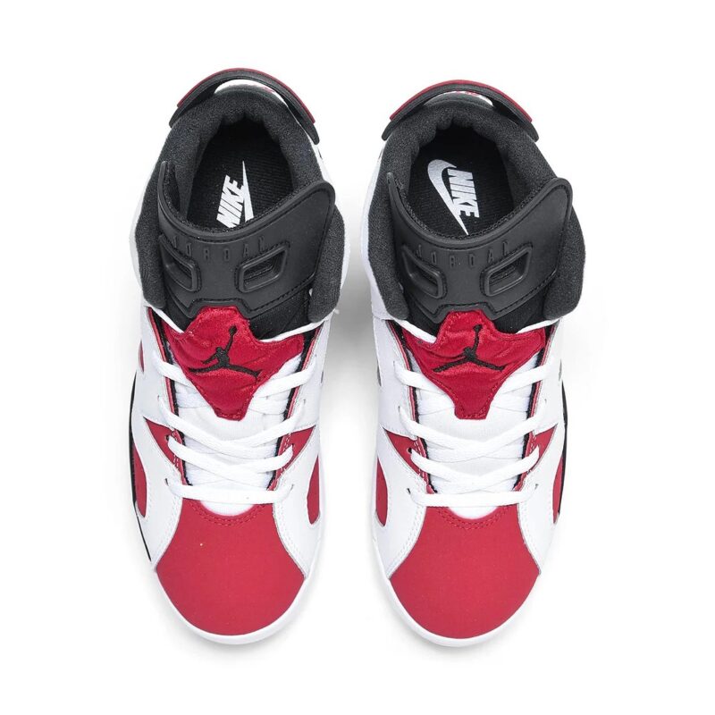 Little Kids Jordan 6 Retro Carmine White/Carmine-Black (384666 106)