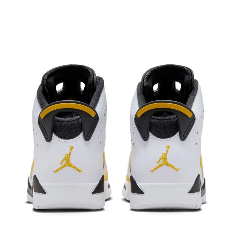 Little Kids Jordan 6 Retro White/Yellow Ochre-Black (Dv3605 170)