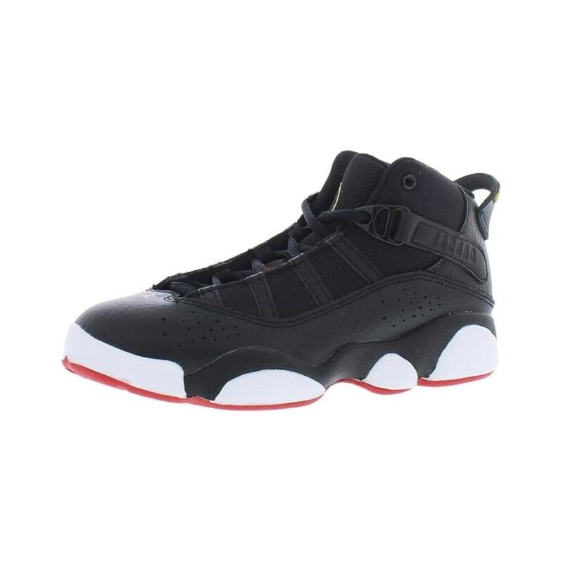 Little Kids Jordan 6 Rings Black/University Red-White (323432 063)