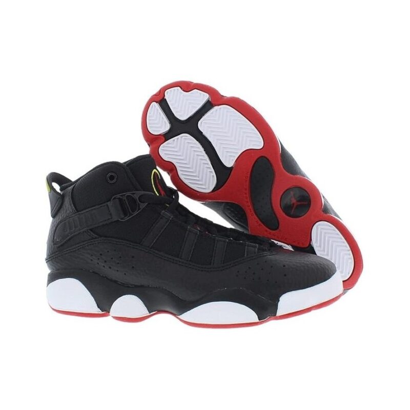 Little Kids Jordan 6 Rings Black/University Red-White (323432 063)