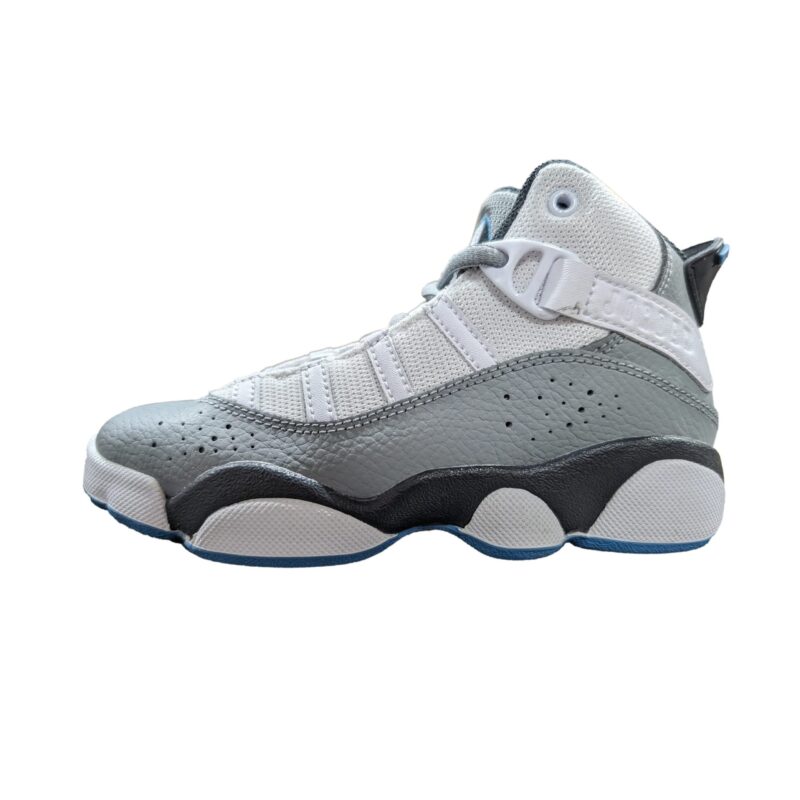 Little Kids Jordan 6 Rings White/Dutch Blue-Particle Grey (323432 110)