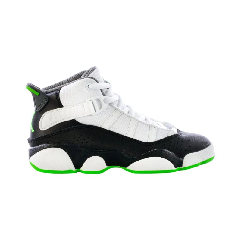 Little Kids Jordan 6 Rings White/Green Strike-Black (323432 130)