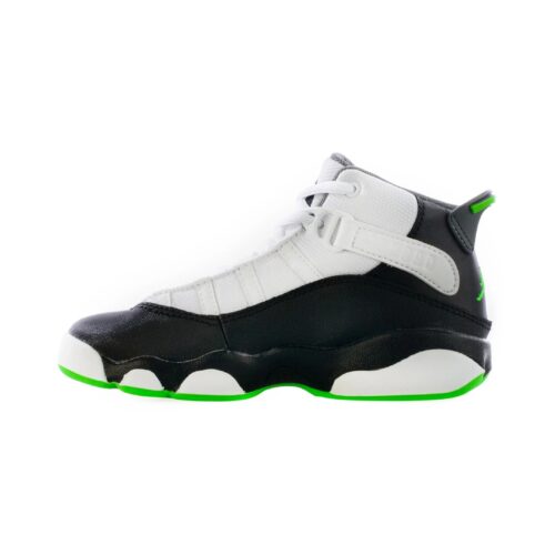 Little Kids Jordan 6 Rings White/Green Strike-Black (323432 130)