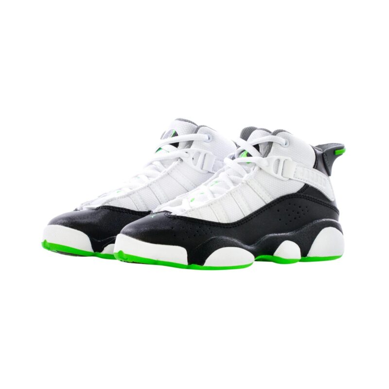 Little Kids Jordan 6 Rings White/Green Strike-Black (323432 130)