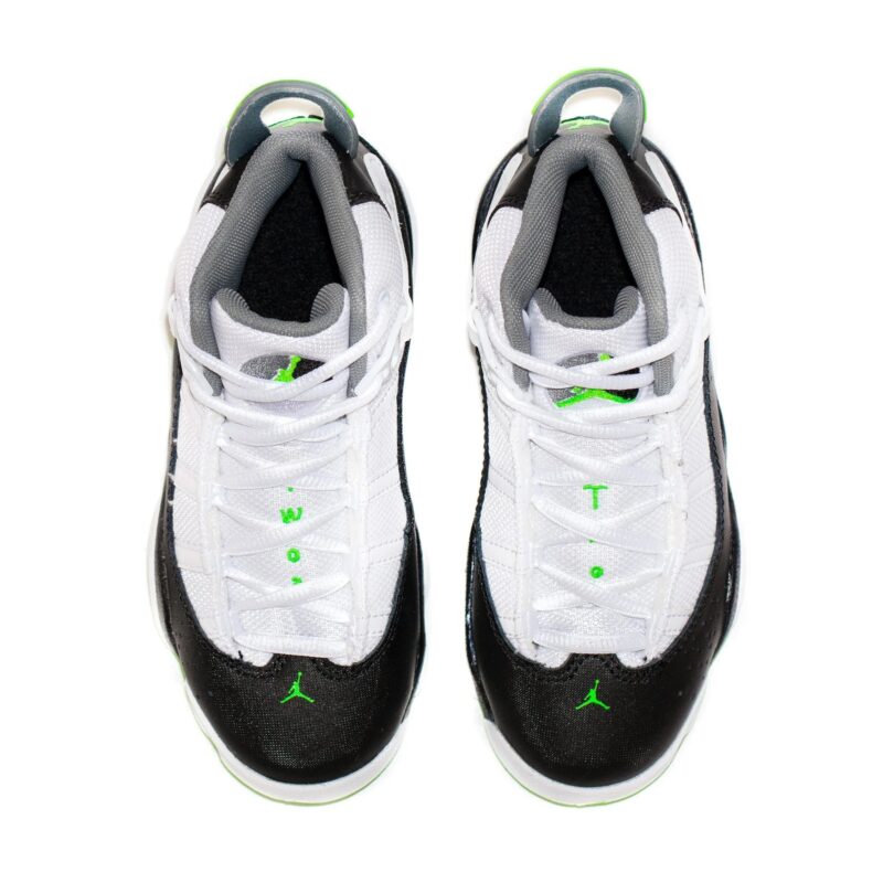 Little Kids Jordan 6 Rings White/Green Strike-Black (323432 130)